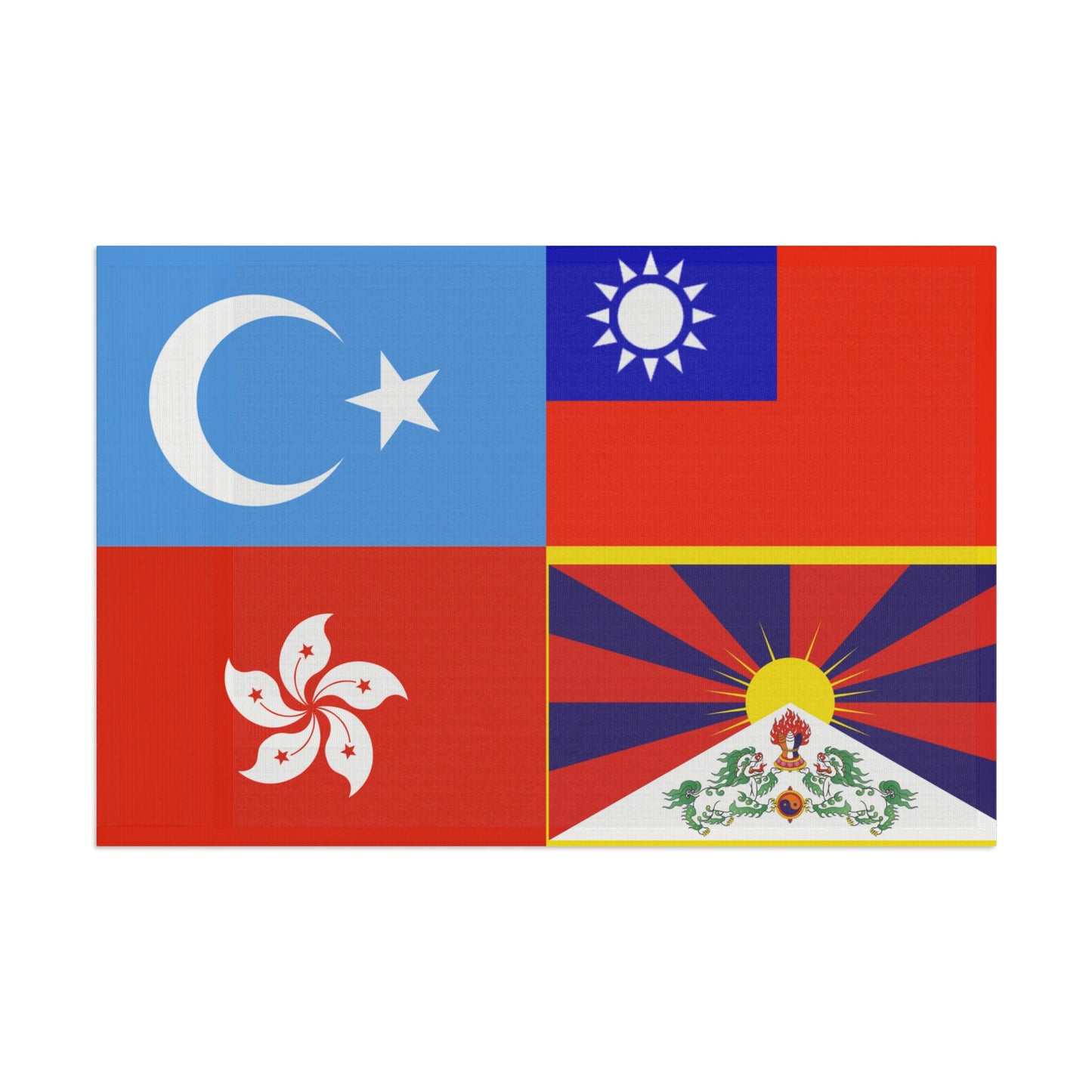 Democratic Republic of Xinjiang, Taiwan, Hong Kong, and Tibet